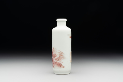 A Chinese copper-red snuff bottle with Li Tieguai, 18/19th C.