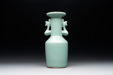 A Chinese Longquan celadon 'kinuta' vase, Song/Yuan