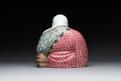 A Chinese famille rose Buddha, Xue Changsen 薛長森 mark,  Republic