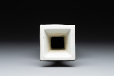A square Chinese famille rose 'Xi Xiang Ji' vase, Yongzheng