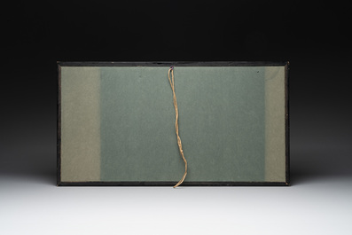 Pu Xinyu 溥心畬 (1896-1963): 'Mountainous landscape', ink and colour on paper