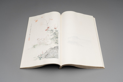 A box with two albums containing 200 woodblocks, 48 of which after Qi Baishi and 38 after Zhang Daqian, Rong Bao Zhai studio, Beijing, 1955