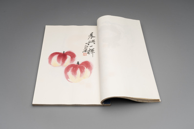 A box with two albums containing 200 woodblocks, 48 of which after Qi Baishi and 38 after Zhang Daqian, Rong Bao Zhai studio, Beijing, 1955