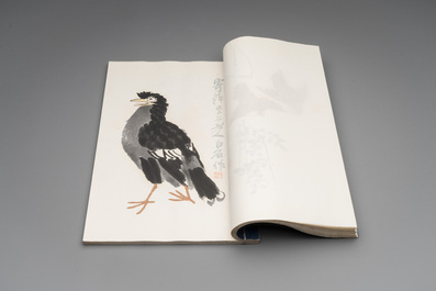 A box with two albums containing 200 woodblocks, 48 of which after Qi Baishi and 38 after Zhang Daqian, Rong Bao Zhai studio, Beijing, 1955