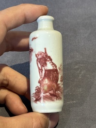 A Chinese copper-red snuff bottle with Li Tieguai, 18/19th C.