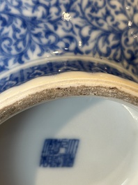 A pair of Chinese famille rose 'hu' vases with fine landscapes, Qianlong mark, Republic