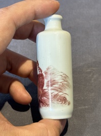 A Chinese copper-red snuff bottle with Li Tieguai, 18/19th C.