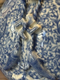 A pair of Chinese famille rose 'hu' vases with fine landscapes, Qianlong mark, Republic