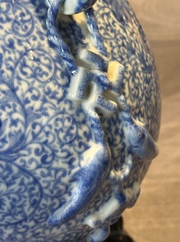 A pair of Chinese famille rose 'hu' vases with fine landscapes, Qianlong mark, Republic