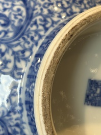 A pair of Chinese famille rose 'hu' vases with fine landscapes, Qianlong mark, Republic