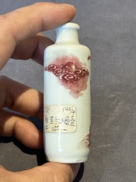 A Chinese copper-red snuff bottle with Li Tieguai, 18/19th C.