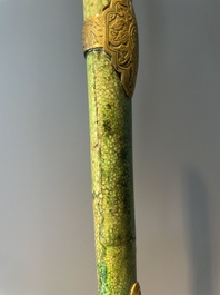 A silver plated dagger and four swords, China, Burma and Indonesia, 18/19th C.