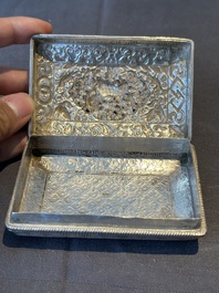 A fine Mongolian parcel-gilt silver 'qilin' box, 18/19th C.