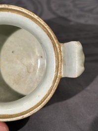 Two Chinese blue and white jars, a stem cup, a bowl and a censer, Chenghua mark, Ming