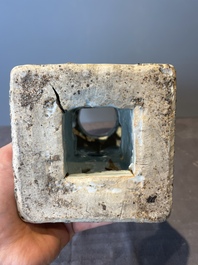 A rare Chinese blue and white openworked incense burner, Ming