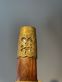 A silver plated dagger and four swords, China, Burma and Indonesia, 18/19th C.