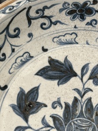 Two Chinese blue and white jars, a stem cup, a bowl and a censer, Chenghua mark, Ming