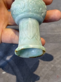 Two small Chinese jade vases and two snuff bottles, 19th C.