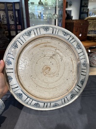 Two Chinese blue and white jars, a stem cup, a bowl and a censer, Chenghua mark, Ming