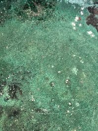 A Chinese archaic bronze tripod vessel and cover, 'ding 鼎', Eastern Zhou, Spring and Autumn period