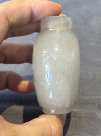 Six Chinese rock crystal and agate snuff bottles, 19/20th C.
