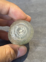 Six Chinese rock crystal and agate snuff bottles, 19/20th C.