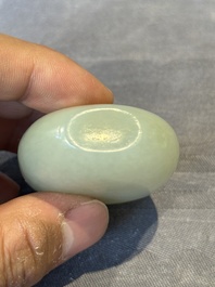 Three Chinese jade snuff bottles, 19/20th C.