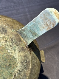 A Chinese archaic bronze tripod food vessel, 'ding 鼎', Eastern Han