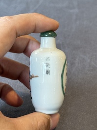 Two Chinese famille rose snuff bottles and a 'Wu Shuang Pu' snuff bottle, Tongzhi mark and of the period