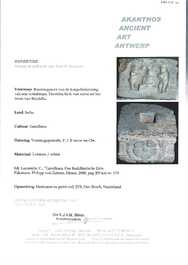 Six Gandhara grey schist fragments with divinities and floral design, 1/4th C.