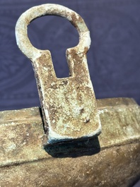 A Chinese archaic bronze tripod food vessel, 'ding 鼎', Eastern Han