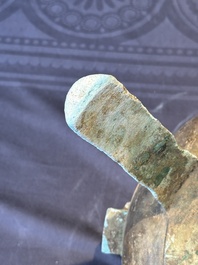 A Chinese archaic bronze tripod food vessel, 'ding 鼎', Eastern Han