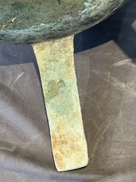 A Chinese archaic bronze tripod food vessel, 'ding 鼎', Eastern Han