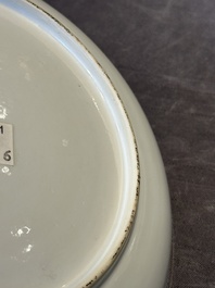 Five Chinese gilt-decorated eggshell porcelain 'phoenix' plates, Yongzheng