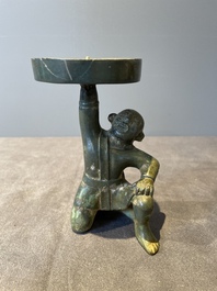 A varied collection of five Chinese bronze objects, 4th C. B.C./15th C.