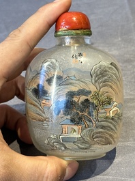 Eight Chinese inside-painted glass snuff bottles, signed Tang Zichuan 湯子川 and Ye Zhongzhi 葉仲芝, 20th C.