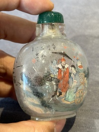 Eight Chinese inside-painted glass snuff bottles, signed Tang Zichuan 湯子川 and Ye Zhongzhi 葉仲芝, 20th C.