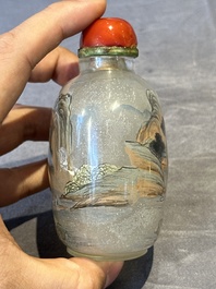 Eight Chinese inside-painted glass snuff bottles, signed Tang Zichuan 湯子川 and Ye Zhongzhi 葉仲芝, 20th C.