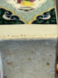 A square Chinese famille rose 'Xi Xiang Ji' vase, Yongzheng