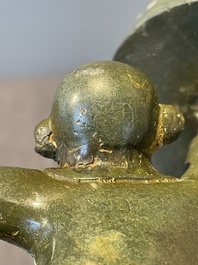 A varied collection of five Chinese bronze objects, 4th C. B.C./15th C.