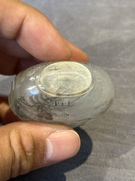 Eight Chinese inside-painted glass snuff bottles, signed Tang Zichuan 湯子川 and Ye Zhongzhi 葉仲芝, 20th C.