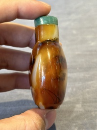 Five Chinese glass snuff bottles, 19/20th C.