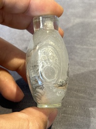 Eight Chinese inside-painted glass snuff bottles, signed Tang Zichuan 湯子川 and Ye Zhongzhi 葉仲芝, 20th C.