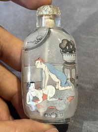 Eight Chinese inside-painted glass snuff bottles, signed Tang Zichuan 湯子川 and Ye Zhongzhi 葉仲芝, 20th C.