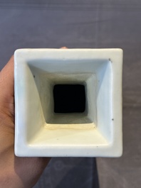 A square Chinese famille rose 'Xi Xiang Ji' vase, Yongzheng