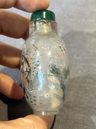 Eight Chinese inside-painted glass snuff bottles, signed Tang Zichuan 湯子川 and Ye Zhongzhi 葉仲芝, 20th C.