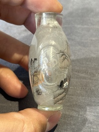 Eight Chinese inside-painted glass snuff bottles, signed Tang Zichuan 湯子川 and Ye Zhongzhi 葉仲芝, 20th C.