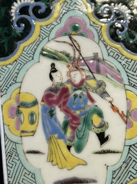 A square Chinese famille rose 'Xi Xiang Ji' vase, Yongzheng