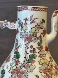 A Chinese wucai covered ewer and a rosewater sprinkler for the Islamic market, Kangxi