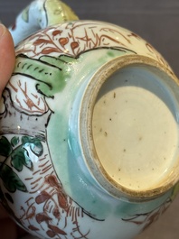 A Chinese wucai covered ewer and a rosewater sprinkler for the Islamic market, Kangxi